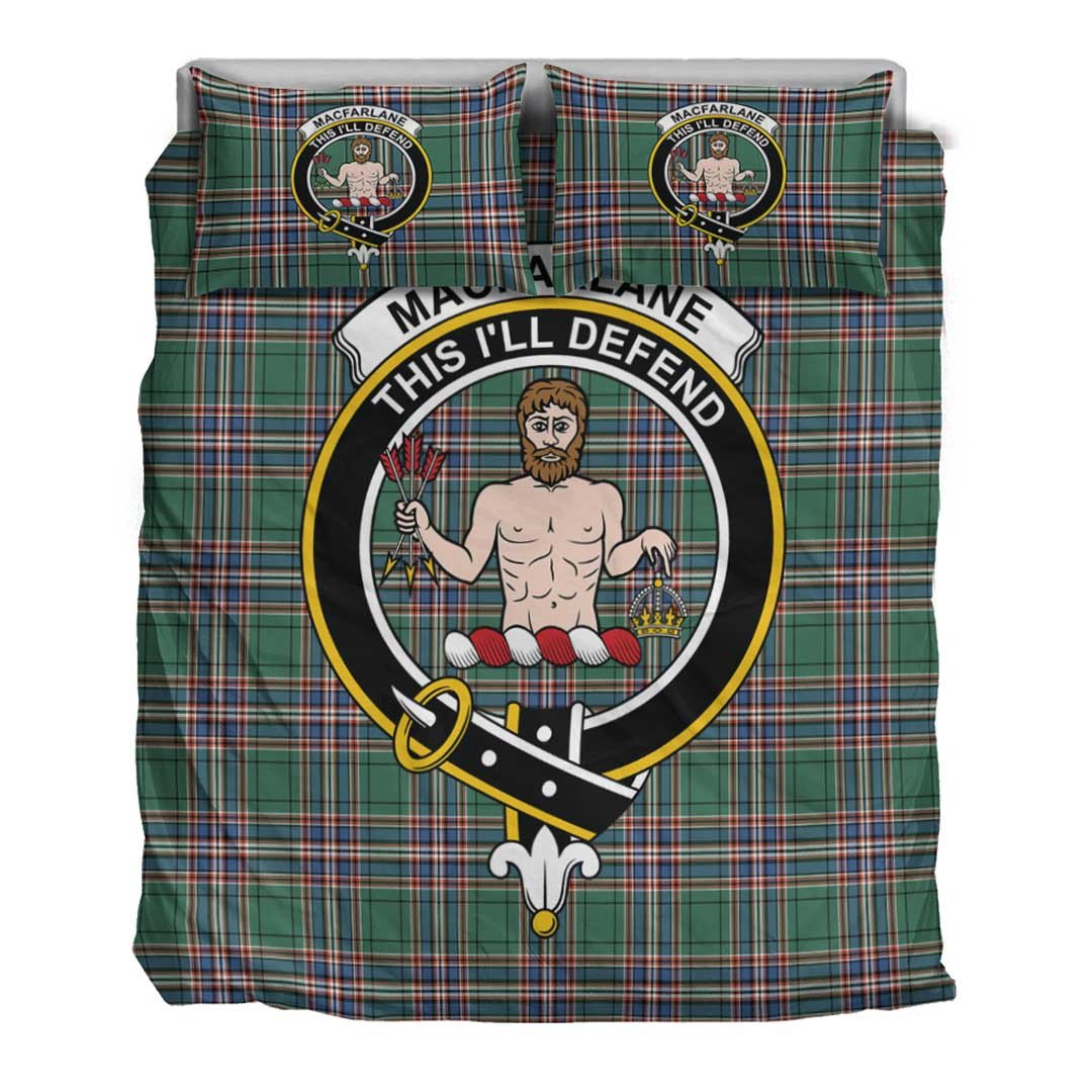 MacFarlane Hunting Ancient Tartan Crest Bedding Set