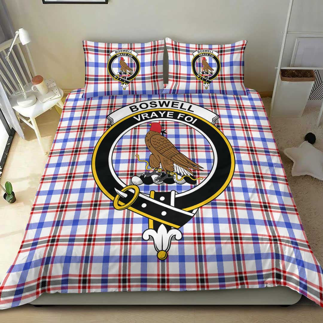 Boswell Modern Tartan Crest Bedding Set