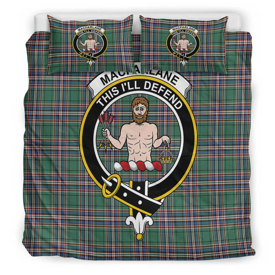 MacFarlane Hunting Ancient Tartan Crest Bedding Set