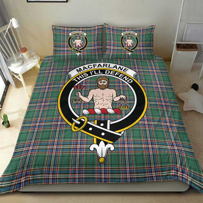 MacFarlane Hunting Ancient Tartan Crest Bedding Set