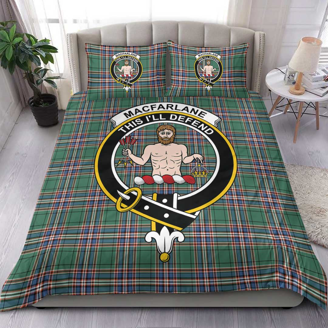 MacFarlane Hunting Ancient Tartan Crest Bedding Set