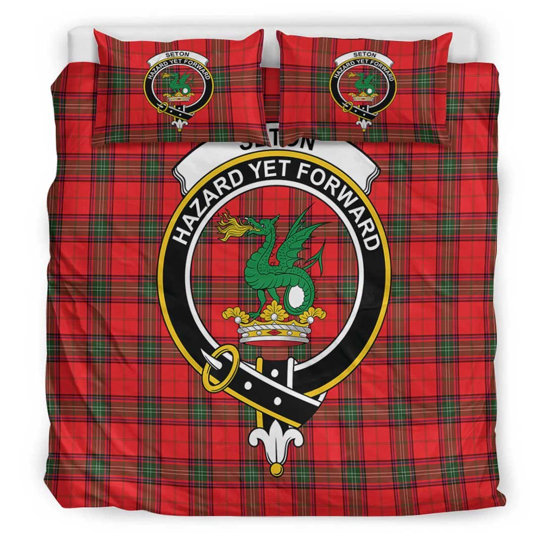 Seton Modern Tartan Crest Bedding Set