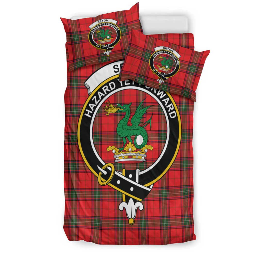 Seton Modern Tartan Crest Bedding Set