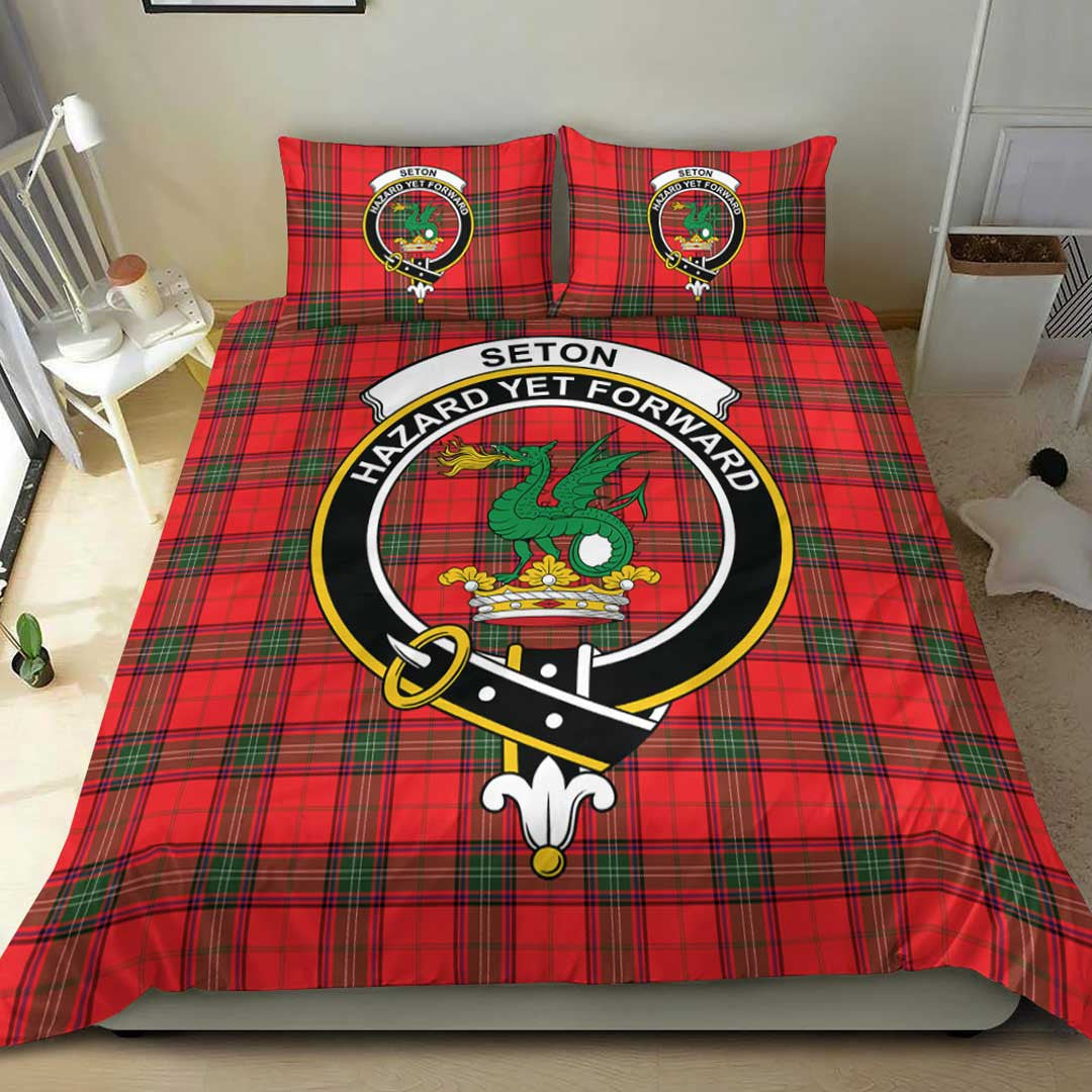 Seton Modern Tartan Crest Bedding Set