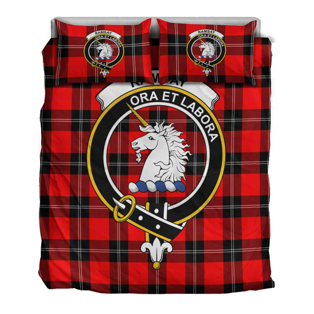 Ramsay Modern Tartan Crest Bedding Set