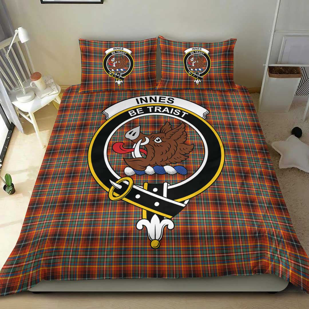 Innes Ancient Tartan Crest Bedding Set