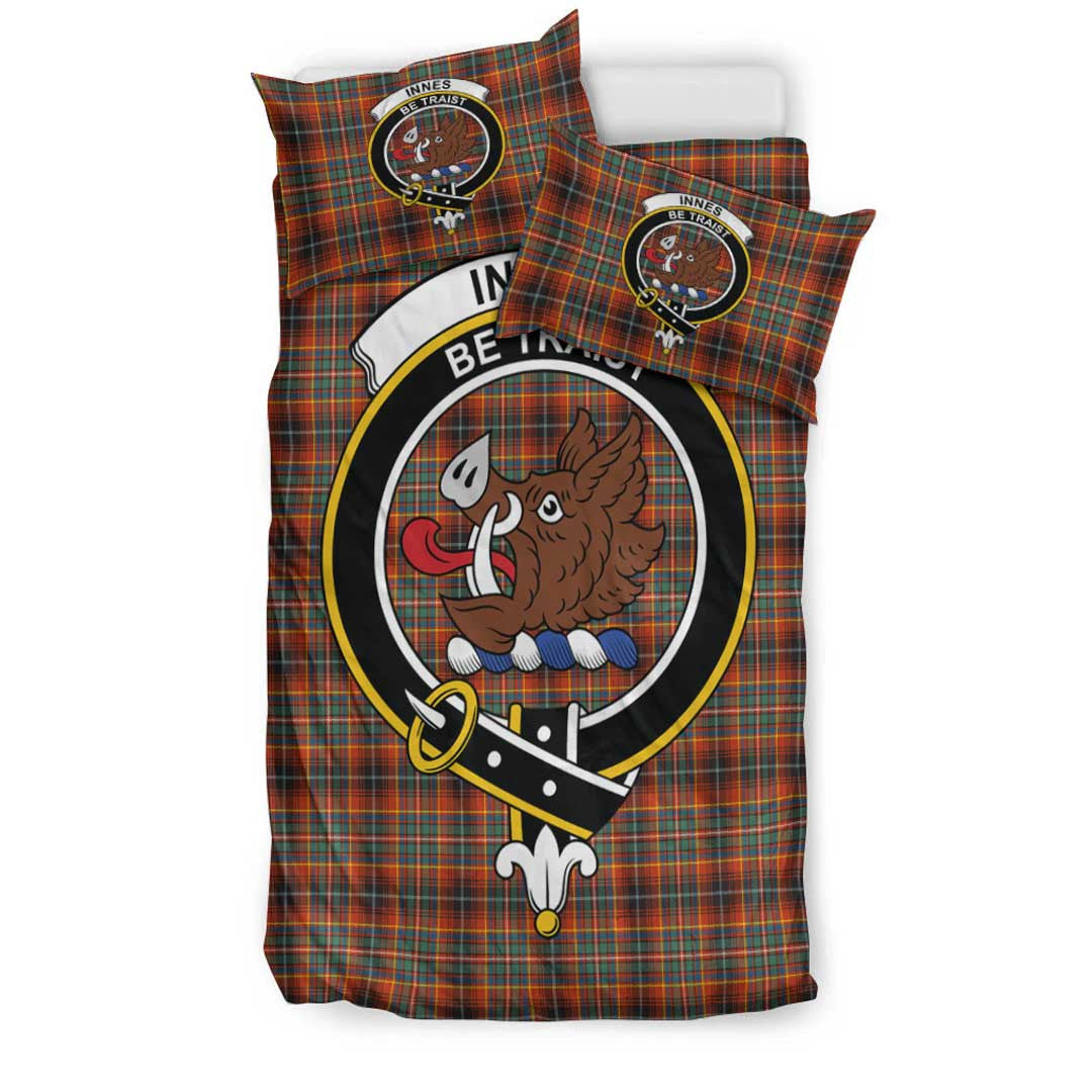 Innes Ancient Tartan Crest Bedding Set