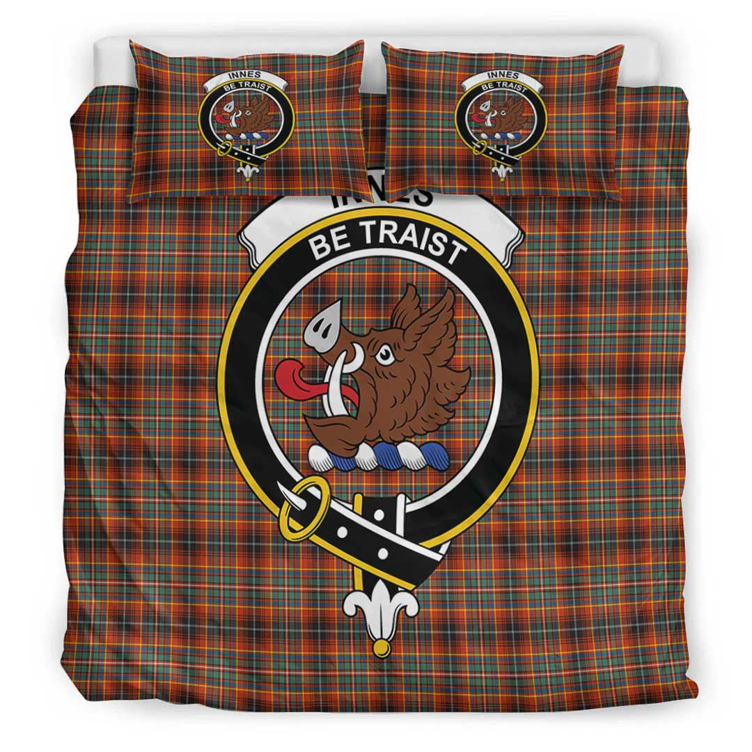 Innes Ancient Tartan Crest Bedding Set