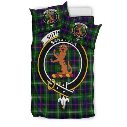 Sutherland Modern Tartan Crest Bedding Set