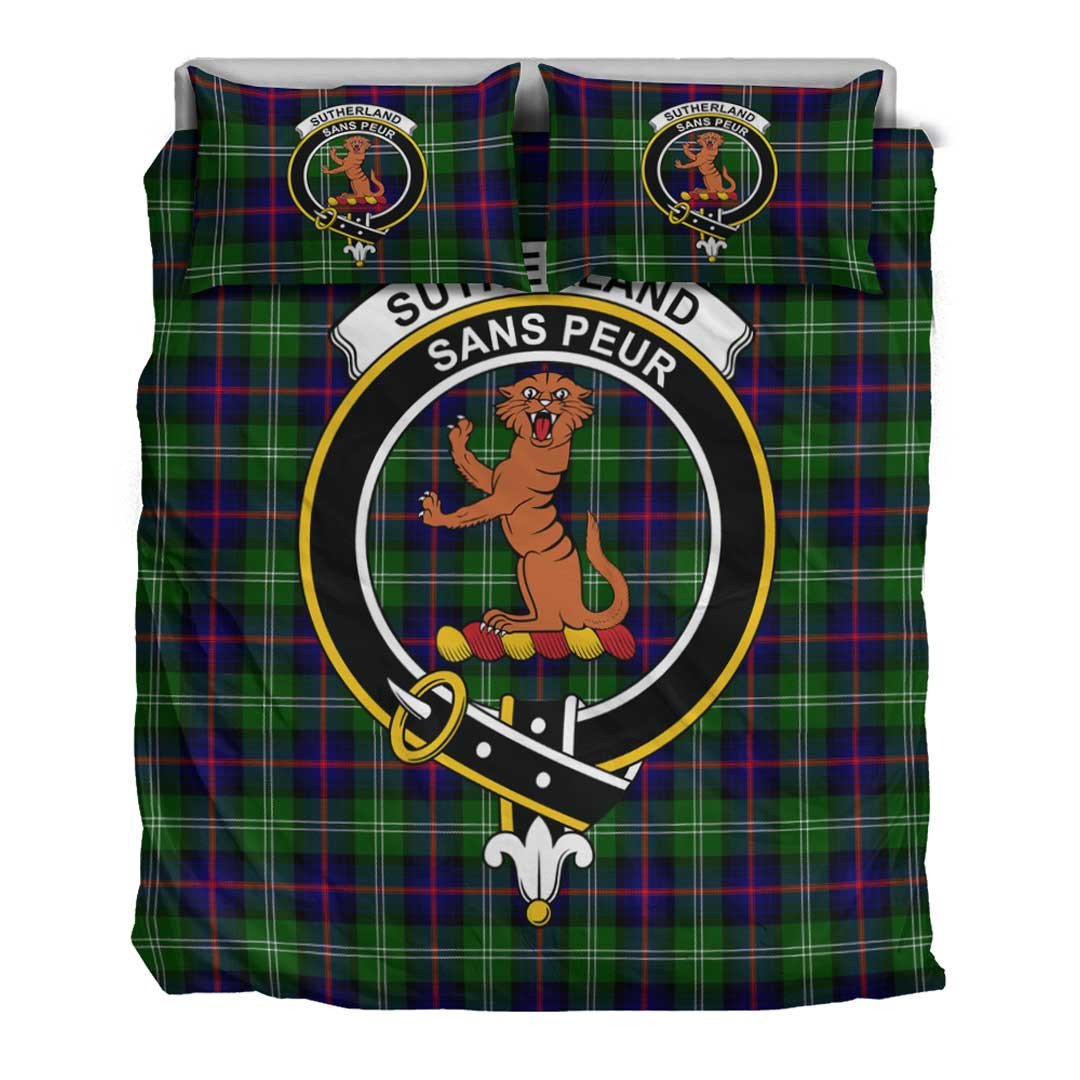 Sutherland Modern Tartan Crest Bedding Set