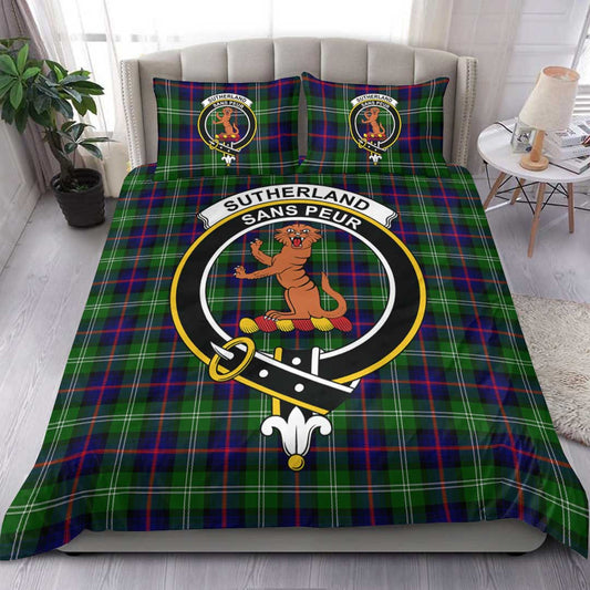 Sutherland Modern Tartan Crest Bedding Set