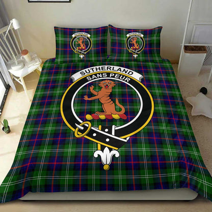 Sutherland Modern Tartan Crest Bedding Set