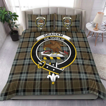 Graham of Menteith Weathered Tartan Crest Bedding Set