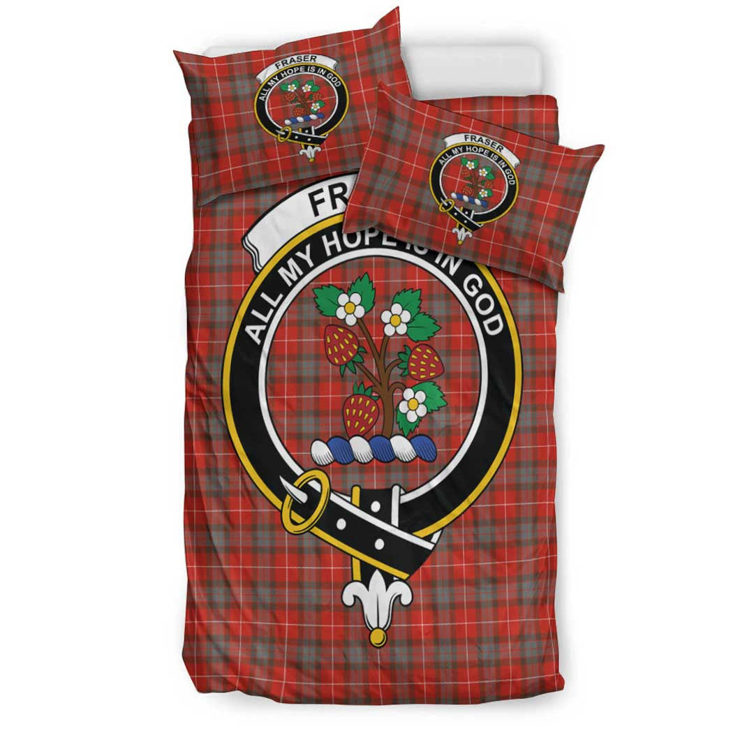 Fraser Weathered Tartan Crest Bedding Set