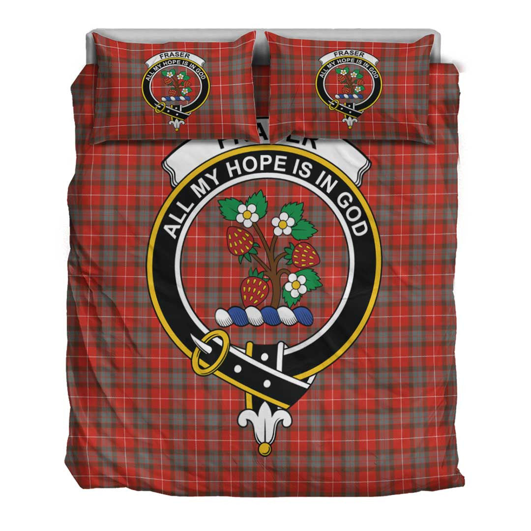 Fraser Weathered Tartan Crest Bedding Set