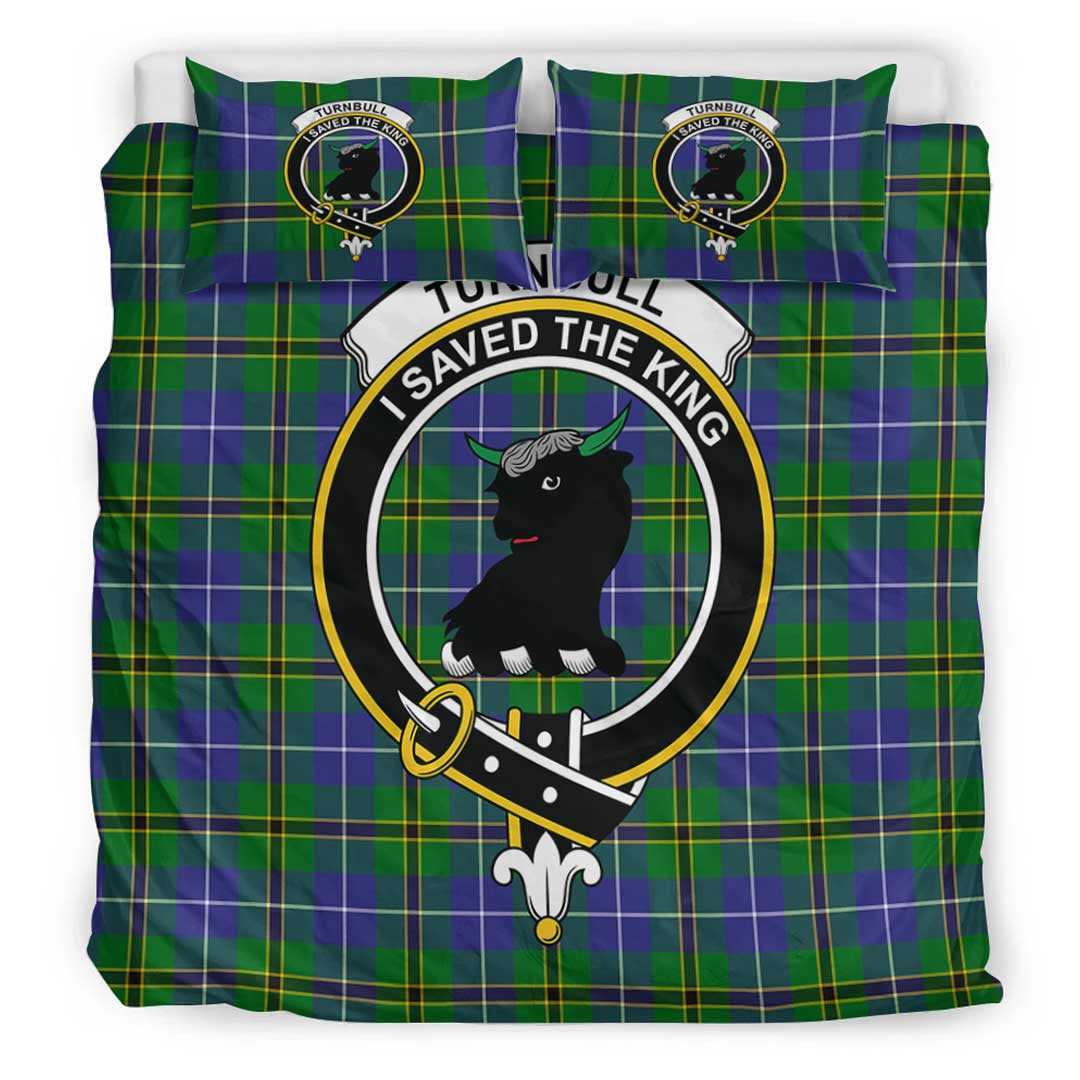 Turnbull Hunting Tartan Crest Bedding Set