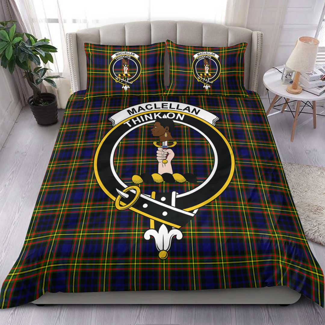 MacLellan Modern Tartan Crest Bedding Set