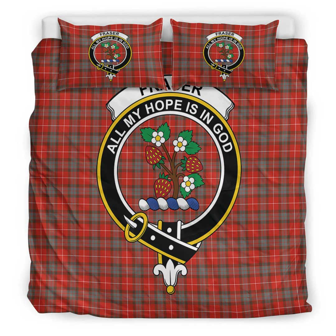 Fraser Weathered Tartan Crest Bedding Set