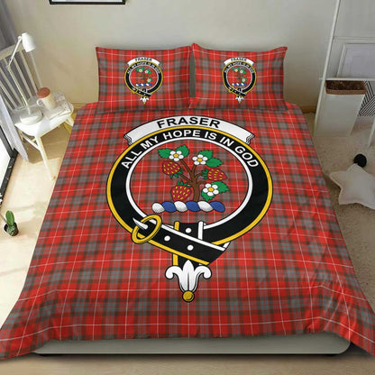 Fraser Weathered Tartan Crest Bedding Set