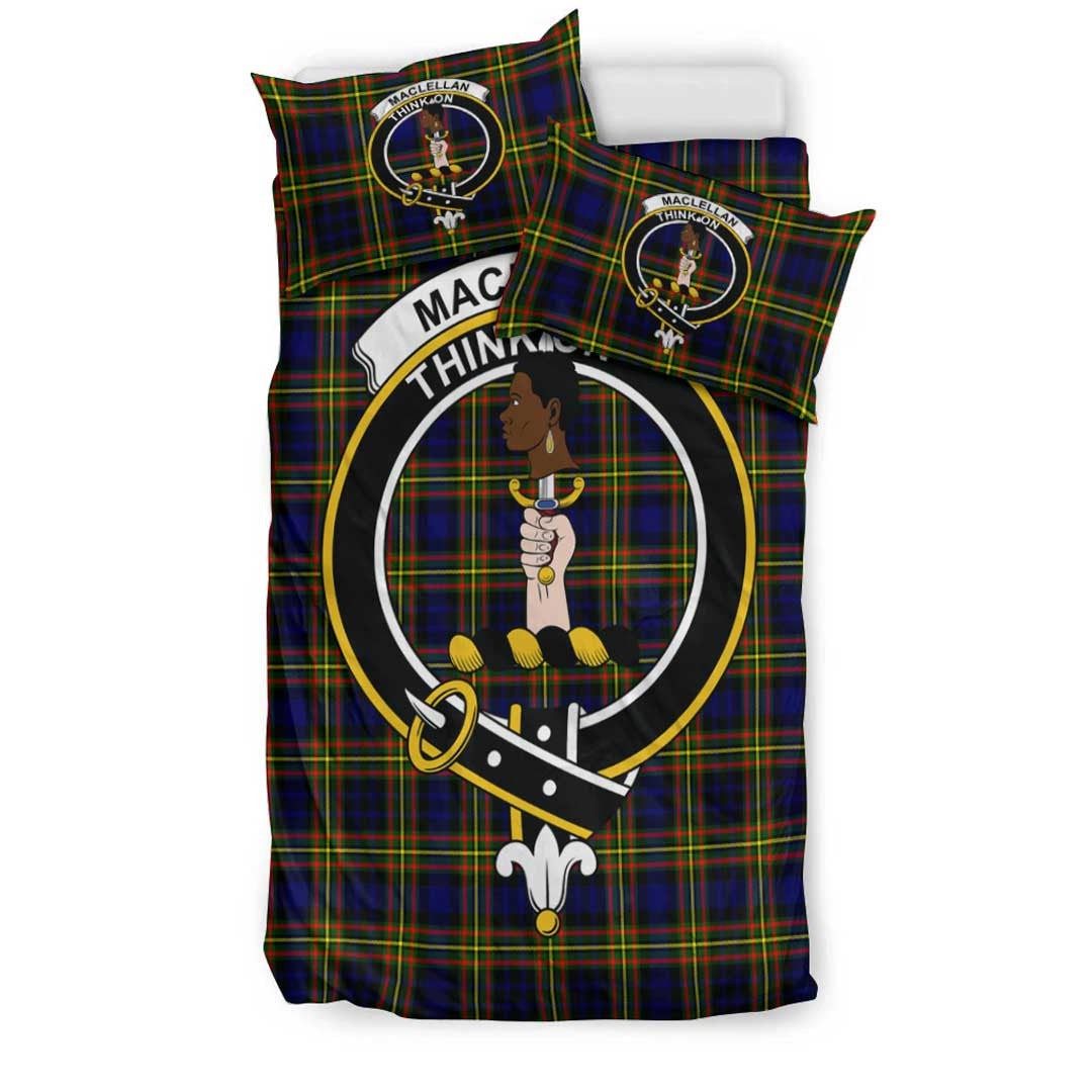 MacLellan Modern Tartan Crest Bedding Set