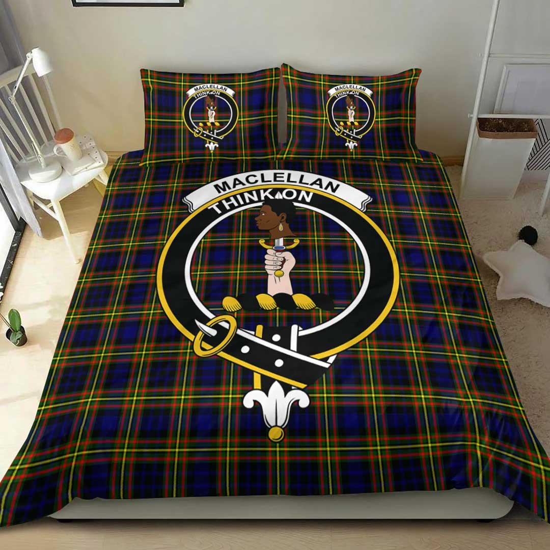 MacLellan Modern Tartan Crest Bedding Set