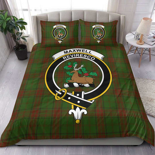 Maxwell Hunting Tartan Crest Bedding Set