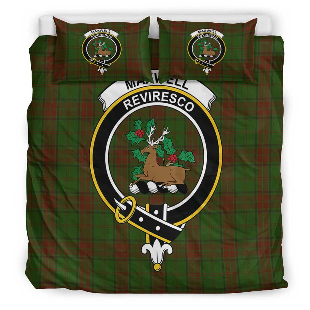 Maxwell Hunting Tartan Crest Bedding Set