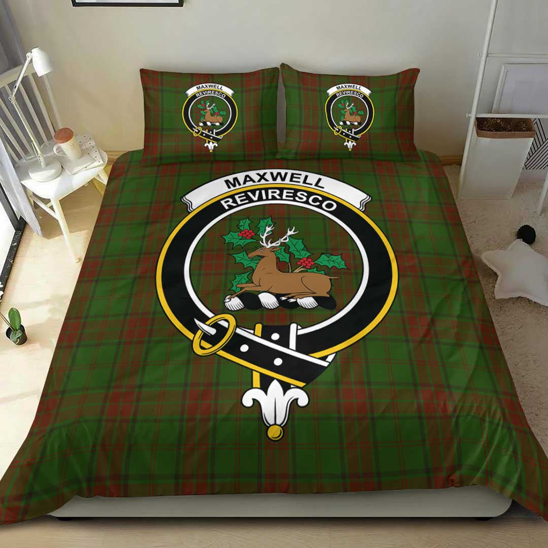 Maxwell Hunting Tartan Crest Bedding Set