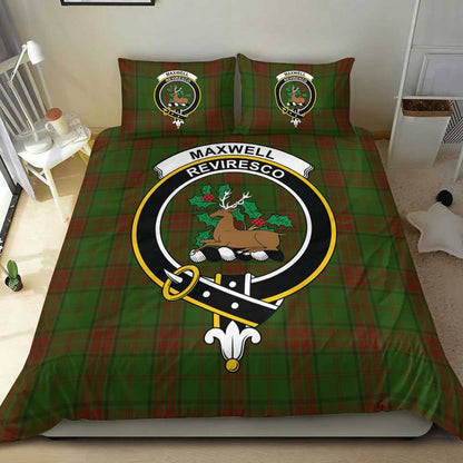 Maxwell Hunting Tartan Crest Bedding Set