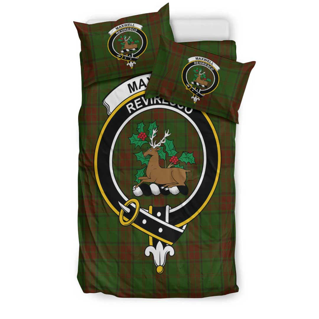 Maxwell Hunting Tartan Crest Bedding Set