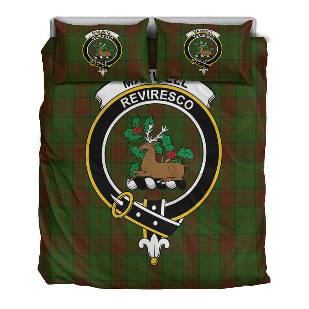 Maxwell Hunting Tartan Crest Bedding Set