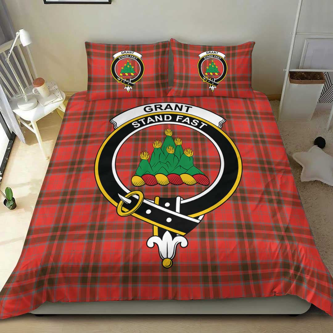 Grant Weathered Tartan Crest Bedding Set