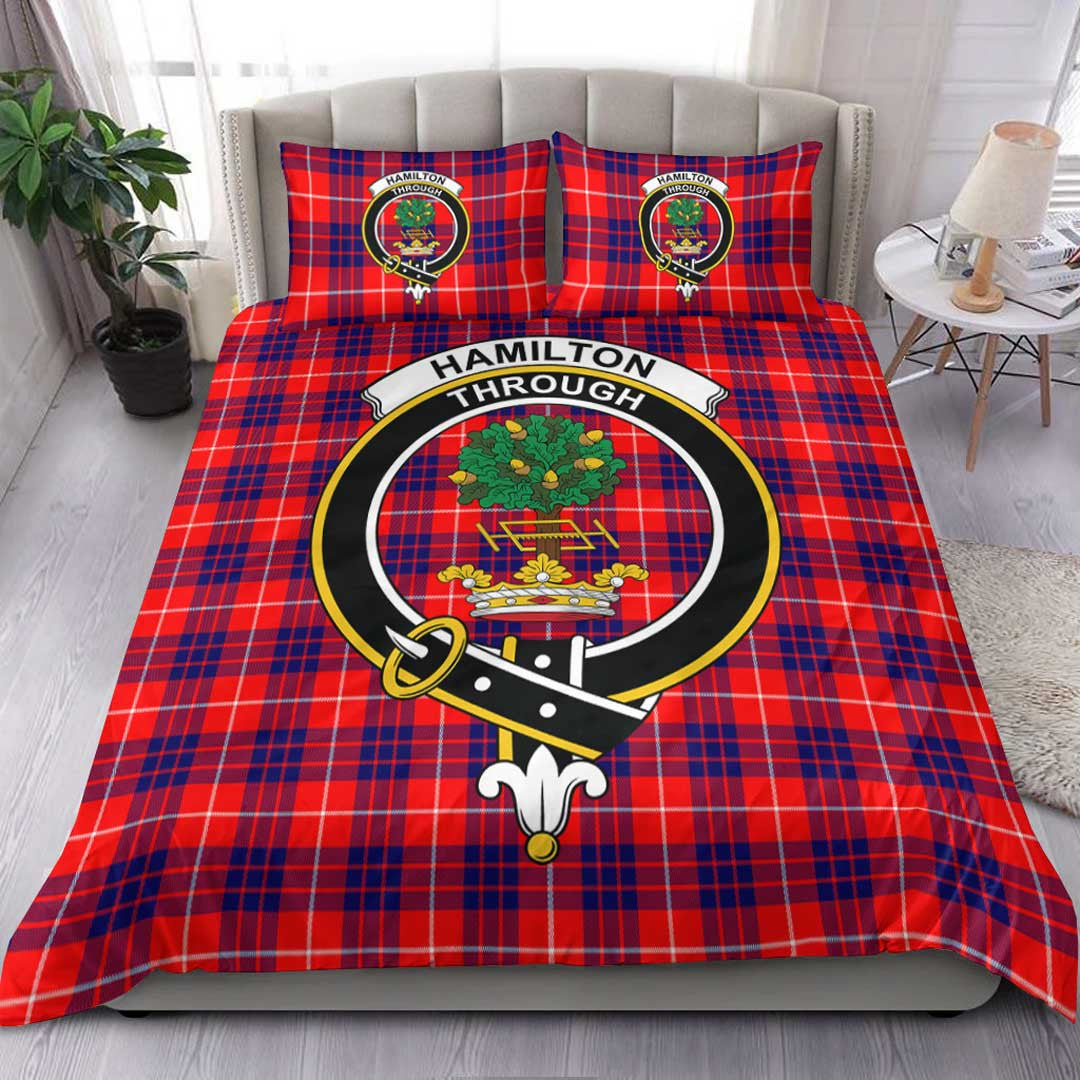 Hamilton Modern Tartan Crest Bedding Set