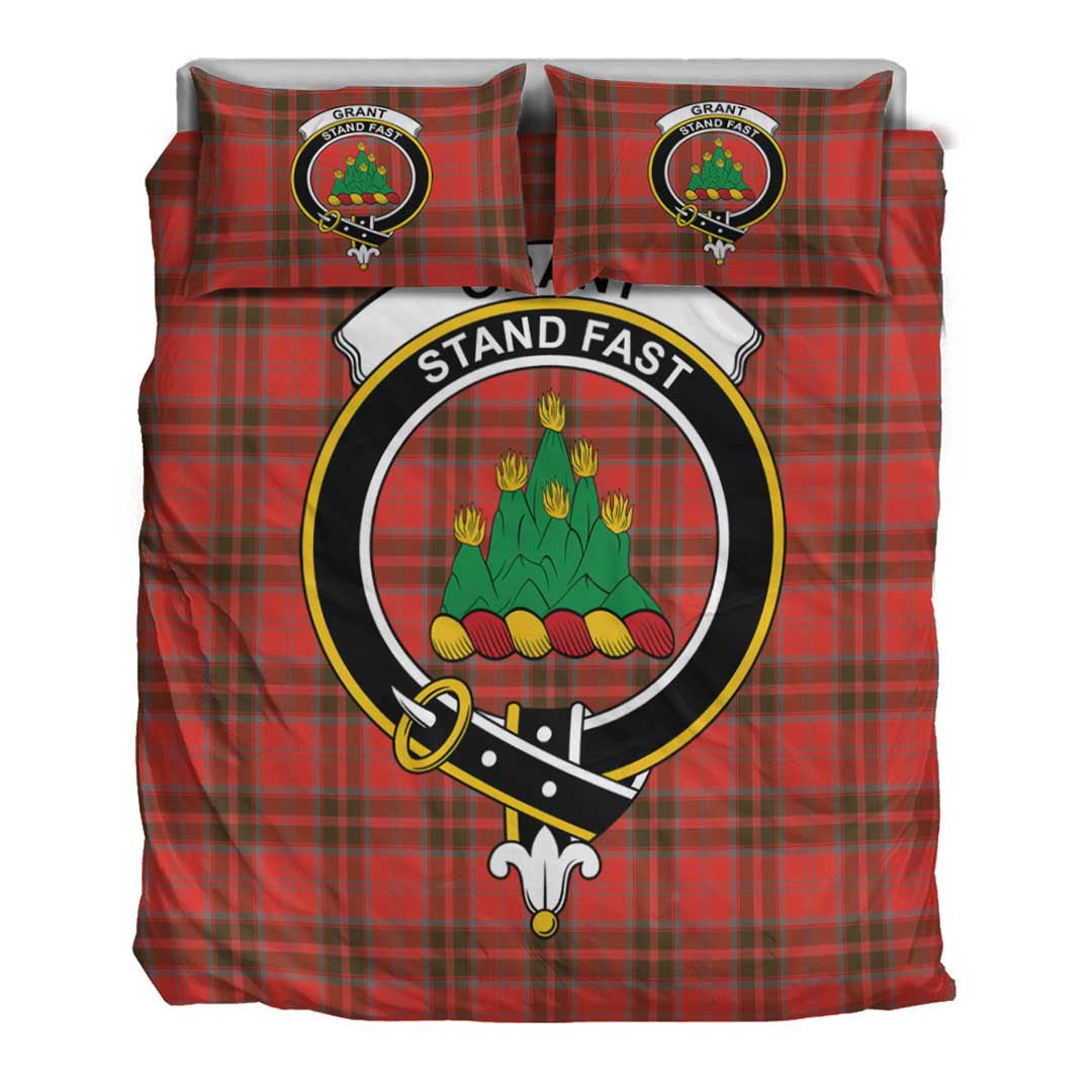 Grant Weathered Tartan Crest Bedding Set