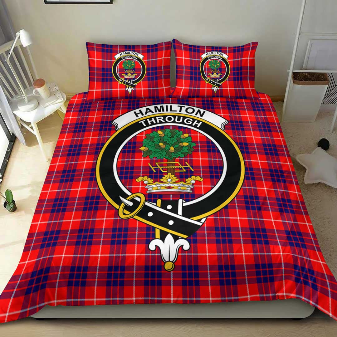 Hamilton Modern Tartan Crest Bedding Set