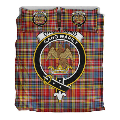 Drummond of Strathallan Tartan Crest Bedding Set