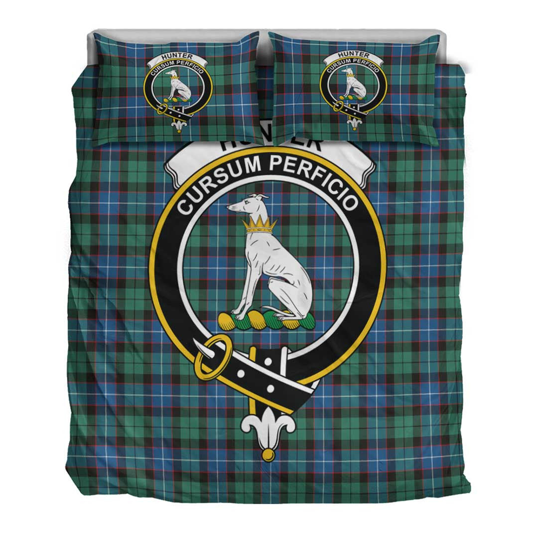 Hunter Ancient Tartan Crest Bedding Set