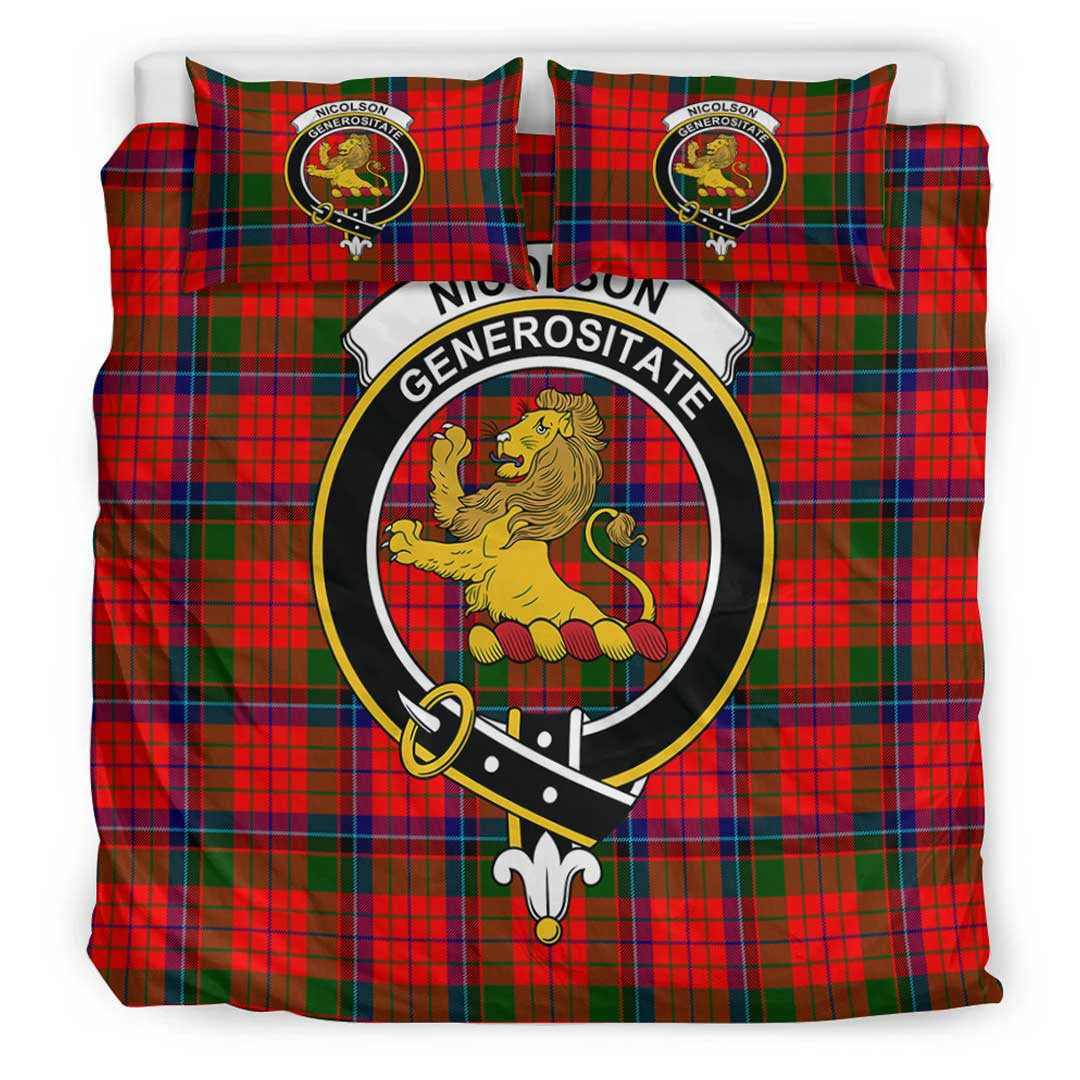 Nicolson Modern Tartan Crest Bedding Set