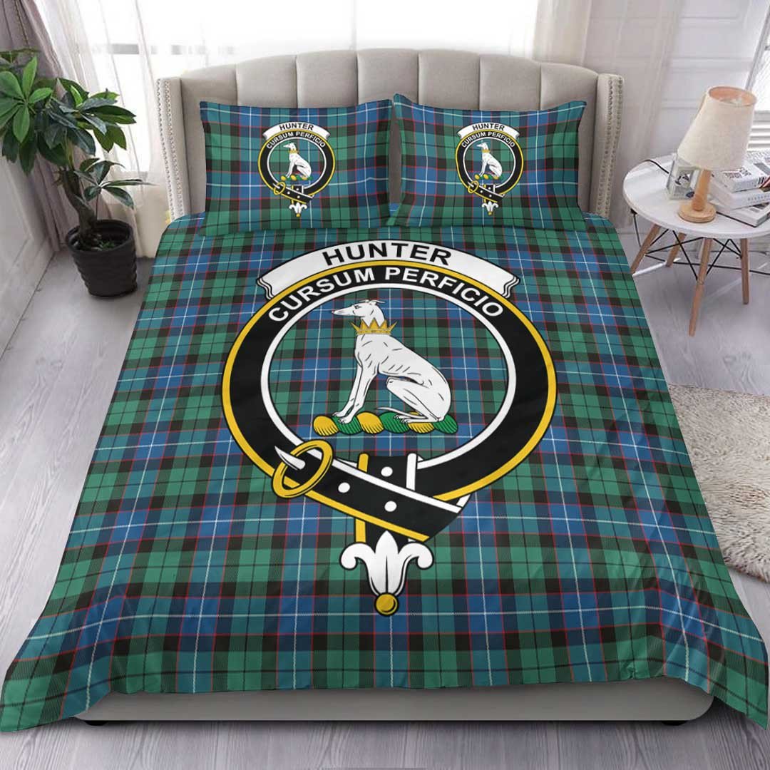 Hunter Ancient Tartan Crest Bedding Set