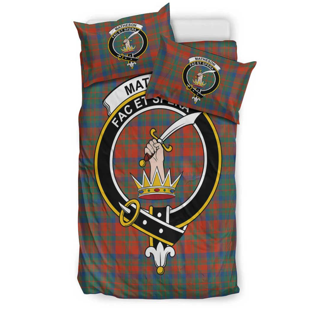 Matheson Ancient Tartan Crest Bedding Set