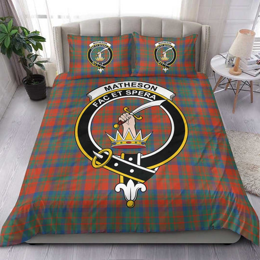 Matheson Ancient Tartan Crest Bedding Set