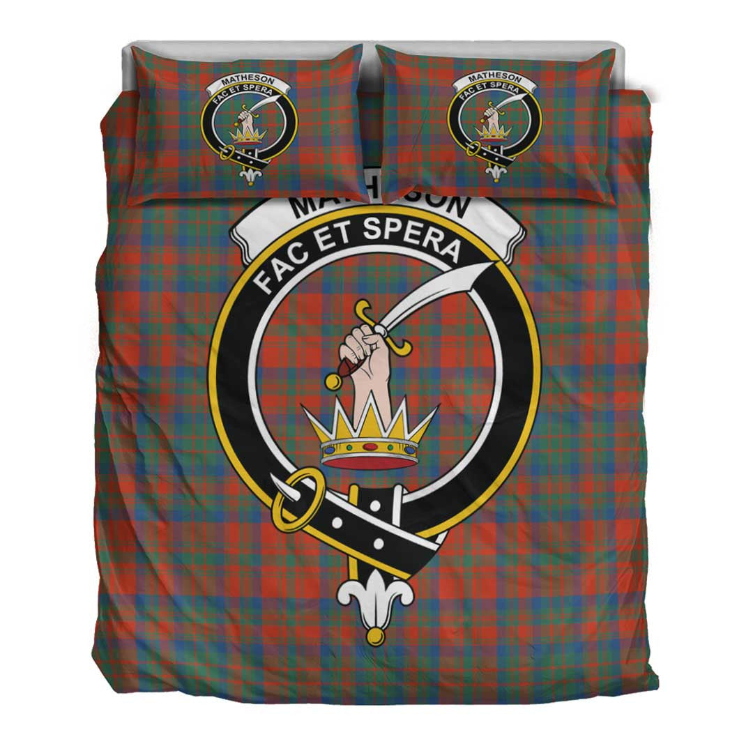 Matheson Ancient Tartan Crest Bedding Set