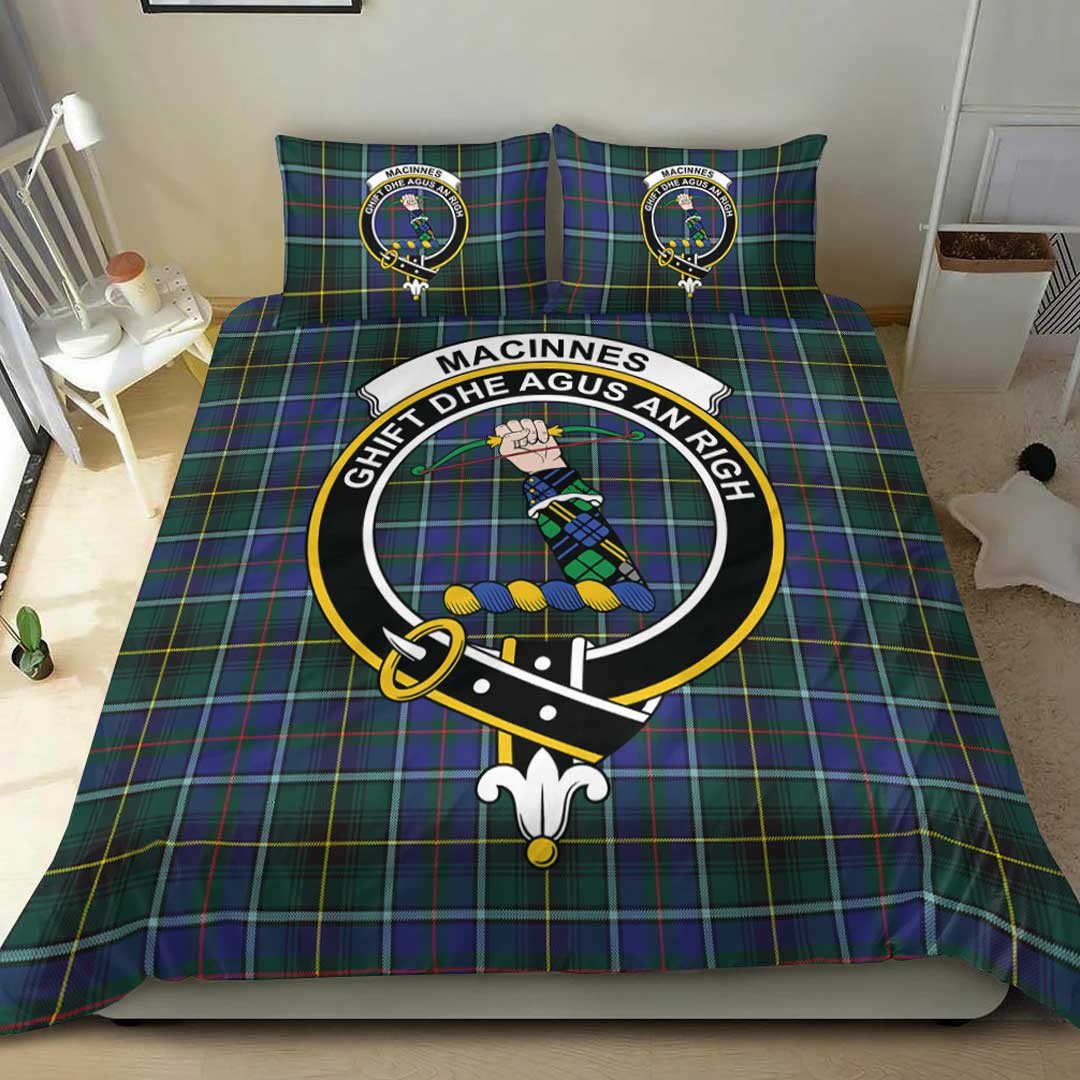 MacInnes Modern Tartan Crest Bedding Set