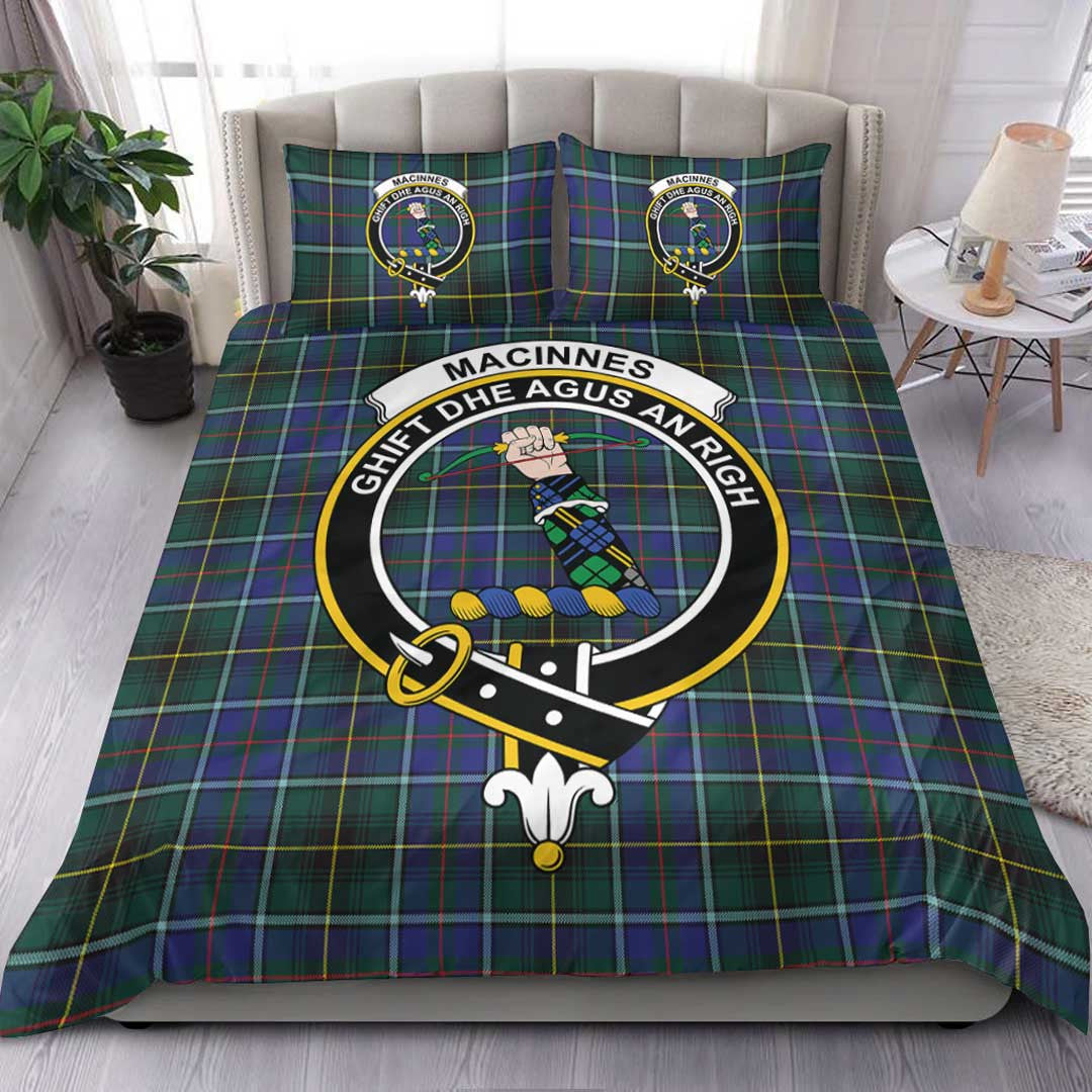 MacInnes Modern Tartan Crest Bedding Set