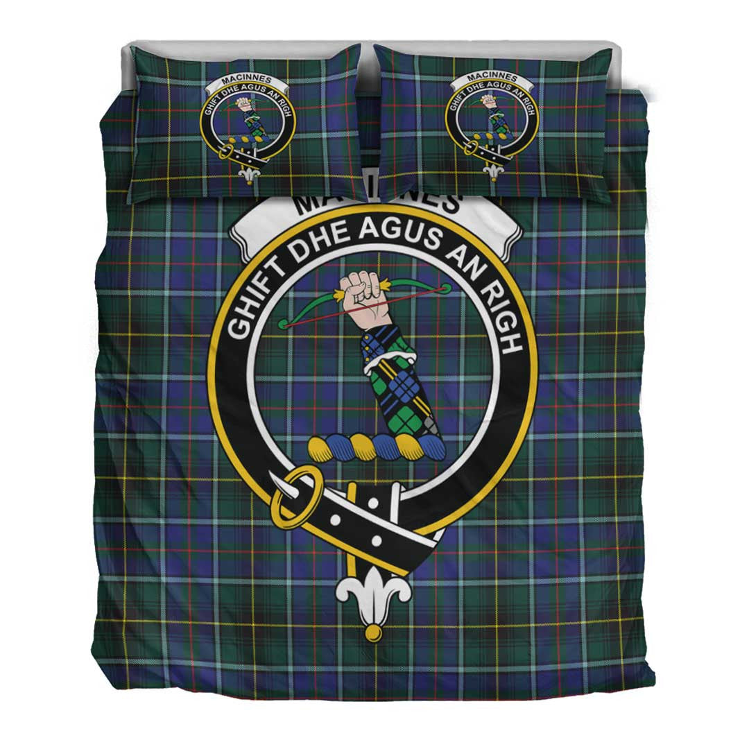 MacInnes Modern Tartan Crest Bedding Set