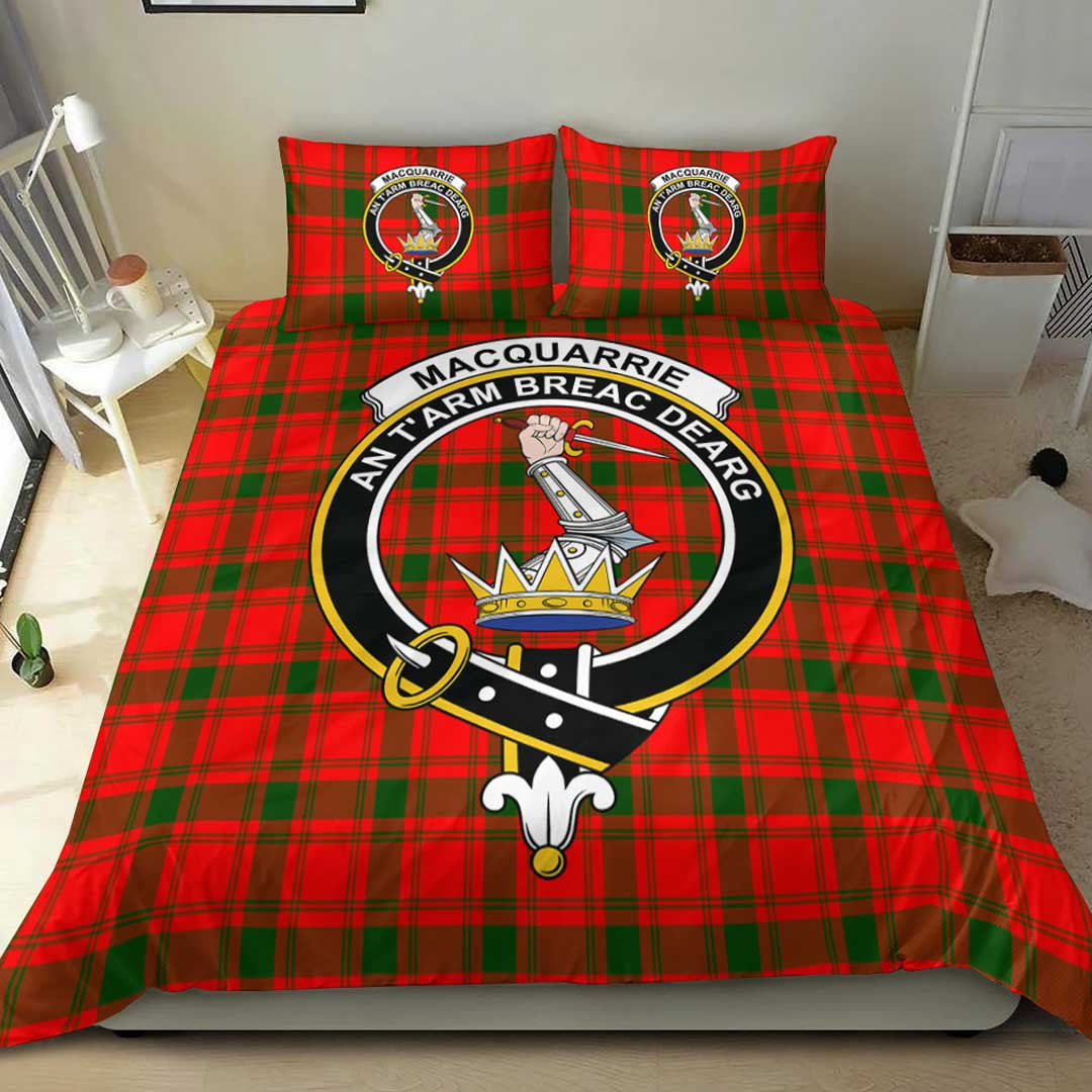 MacQuarrie Modern Tartan Crest Bedding Set