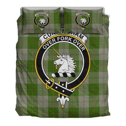 Cunningham Dress Green Dancers Tartan Crest Bedding Set