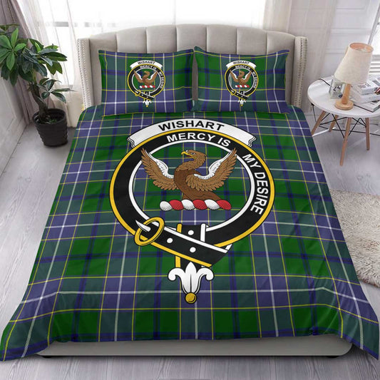 Wishart Hunting Modern Tartan Crest Bedding Set