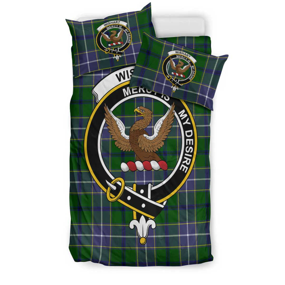 Wishart Hunting Modern Tartan Crest Bedding Set