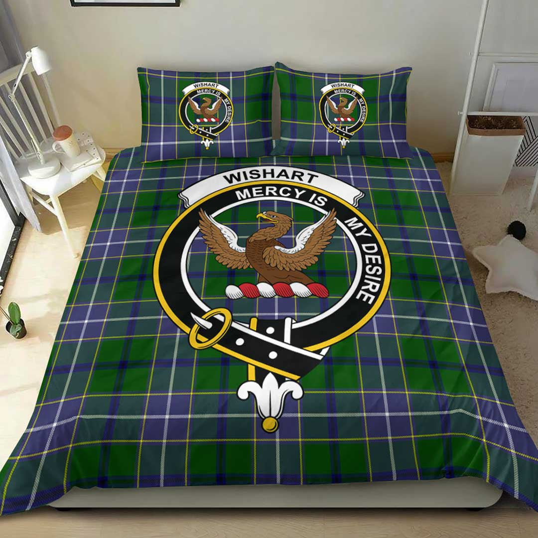 Wishart Hunting Modern Tartan Crest Bedding Set